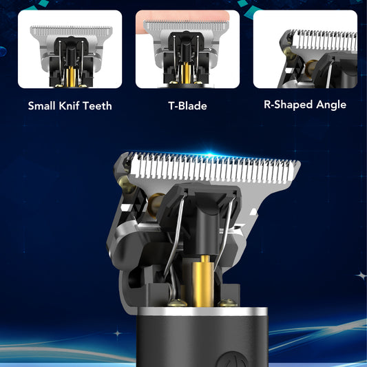 Professional Hair Trimmer, Beard Trimmer, Men's Razor, Electric Hair Trimmer, Beard Trimmer, Contour Cutter, Hair Trimmer for Men with 4 Combs and LED Display