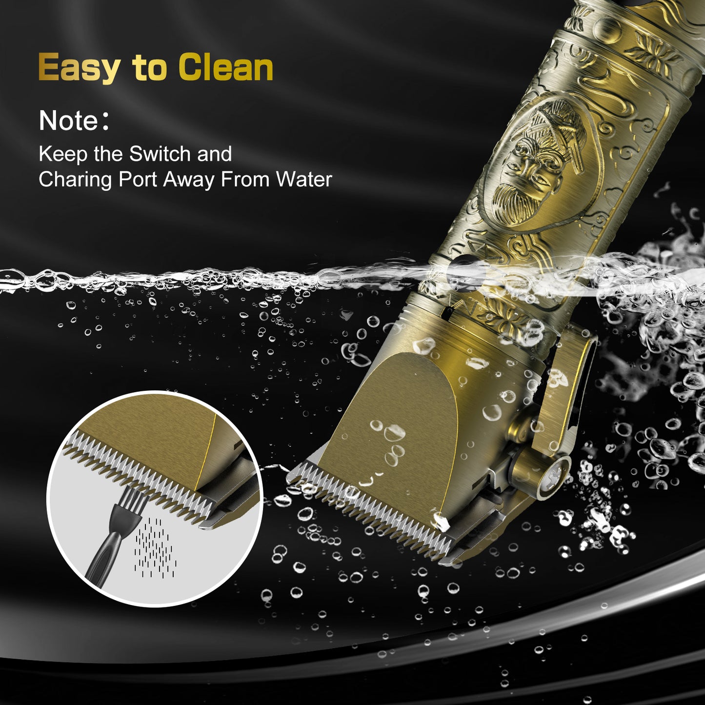 Professional Hair Clipper Kit, Hair Cutter for Men, Electric Shaver Beard LCD Screen USB Rechargeable Portable Trimmer, for Hair Trimmer Kit and Beard Trimmer