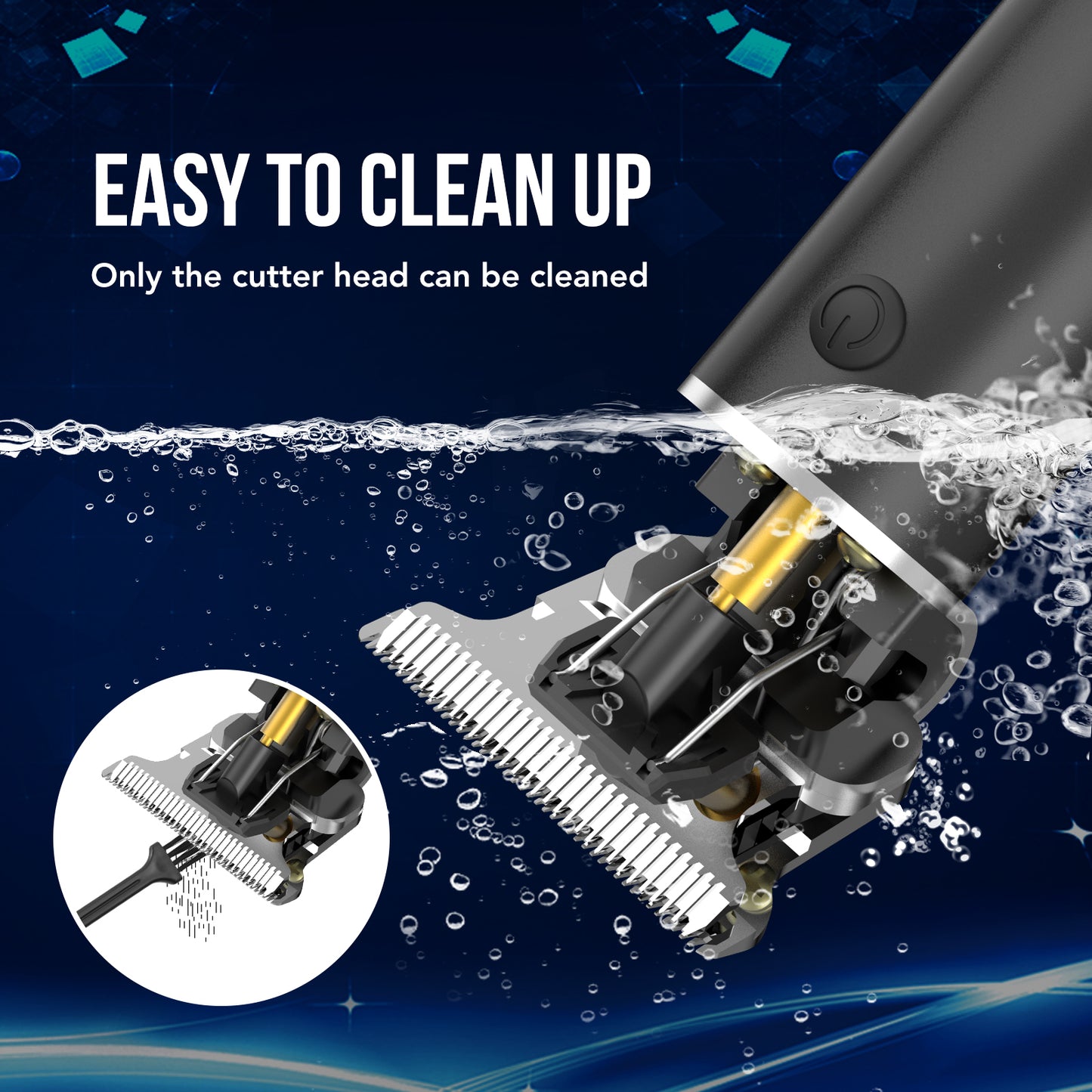 Professional Hair Trimmer, Beard Trimmer, Men's Razor, Electric Hair Trimmer, Beard Trimmer, Contour Cutter, Hair Trimmer for Men with 4 Combs and LED Display