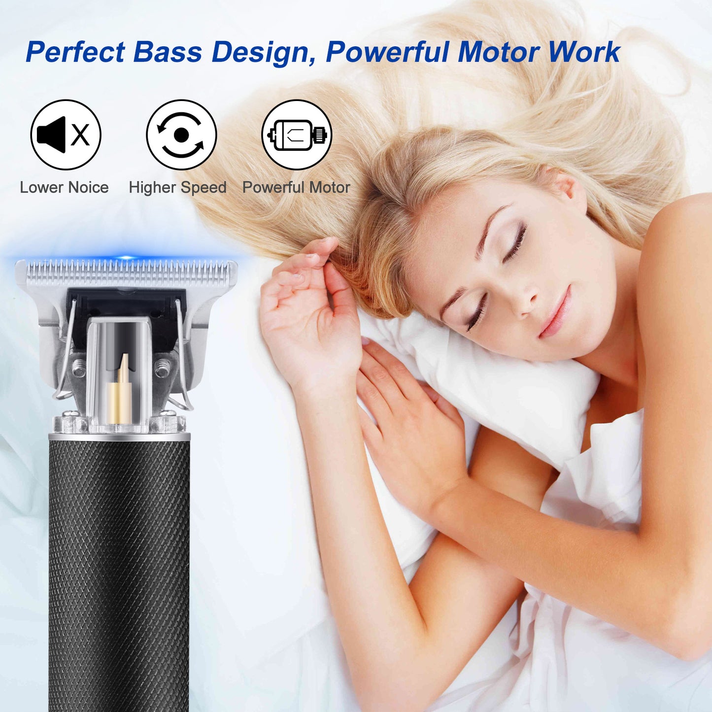 Hair Trimmer, Professional Detailer Hair Trimmer, Men's Electric Hair Trimmer, Wireless Precision Trimmer, Contour Trimmer, Easy Trim Razor with USB, Quick Charging T Blade Trimmer for Men
